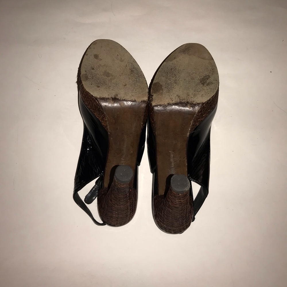 Stuart Weitzman Blk Patent Platform High Heels 9 M - image 4